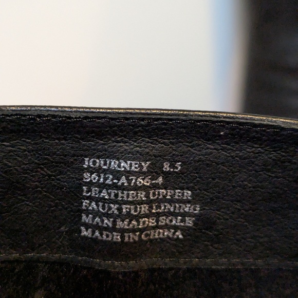 Miz Mooz Journey Black Leather Tall Boots 8.5 – Vintage – Heel Caps Worn - Picture 8 of 13